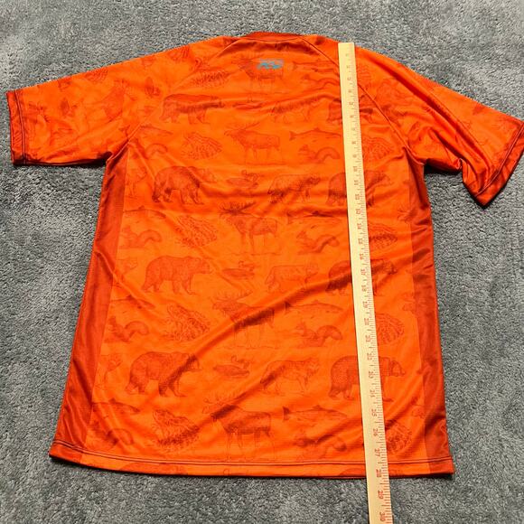 Podiumwear Shirt Mens XL Performance Tshirt Animal Print Orange - Picture 4 of 6